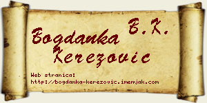 Bogdanka Kerezović vizit kartica
